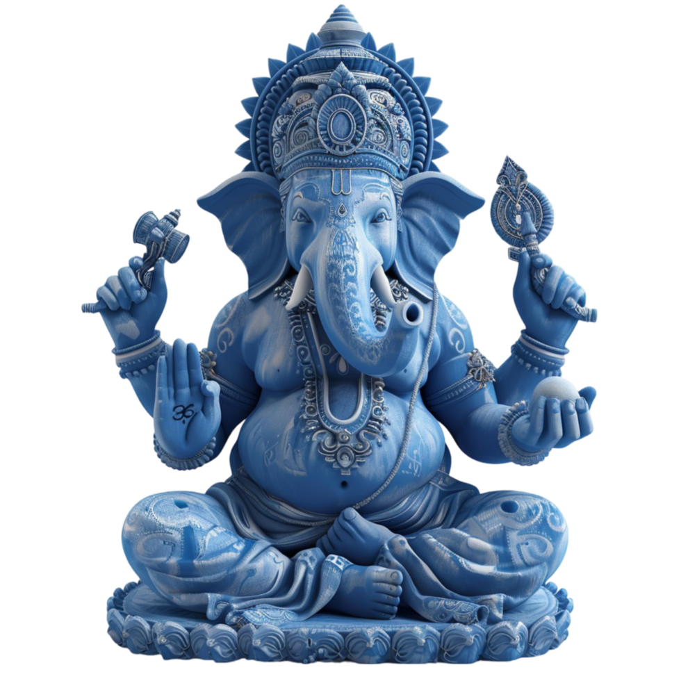 ganesha statue isolé sur transparent Contexte ai-génératif png