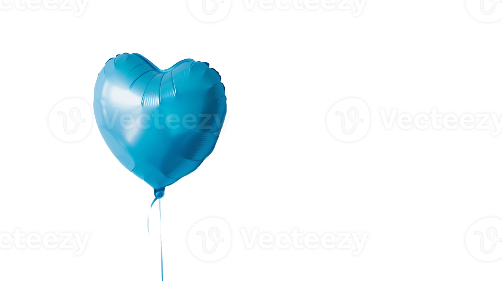 bébé bleu cœur ballon sur transparent Contexte png