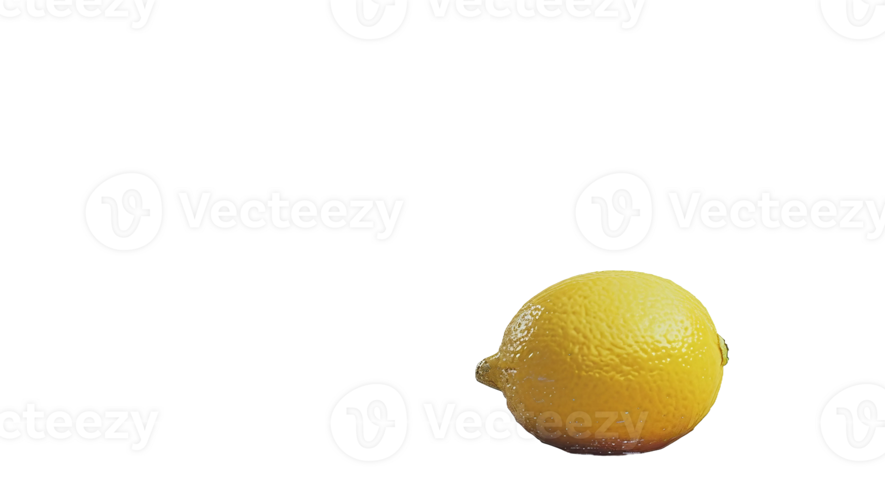 Vibrant Lemon on Transparent Background png