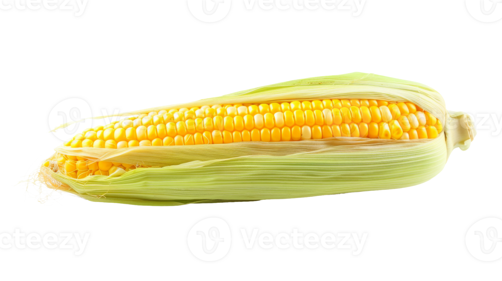 Ear of corn, corn cob isolated on the transparent background, Format png