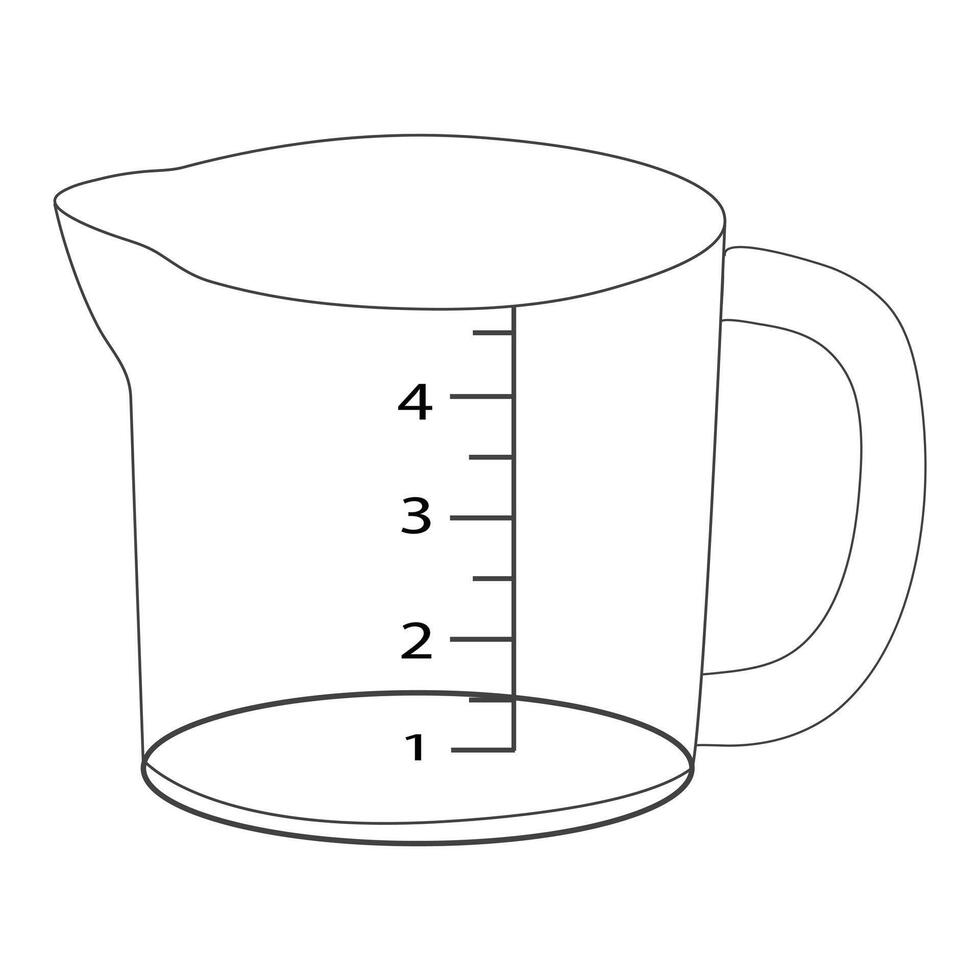 Measurement cup, pot illustration icon eps vector