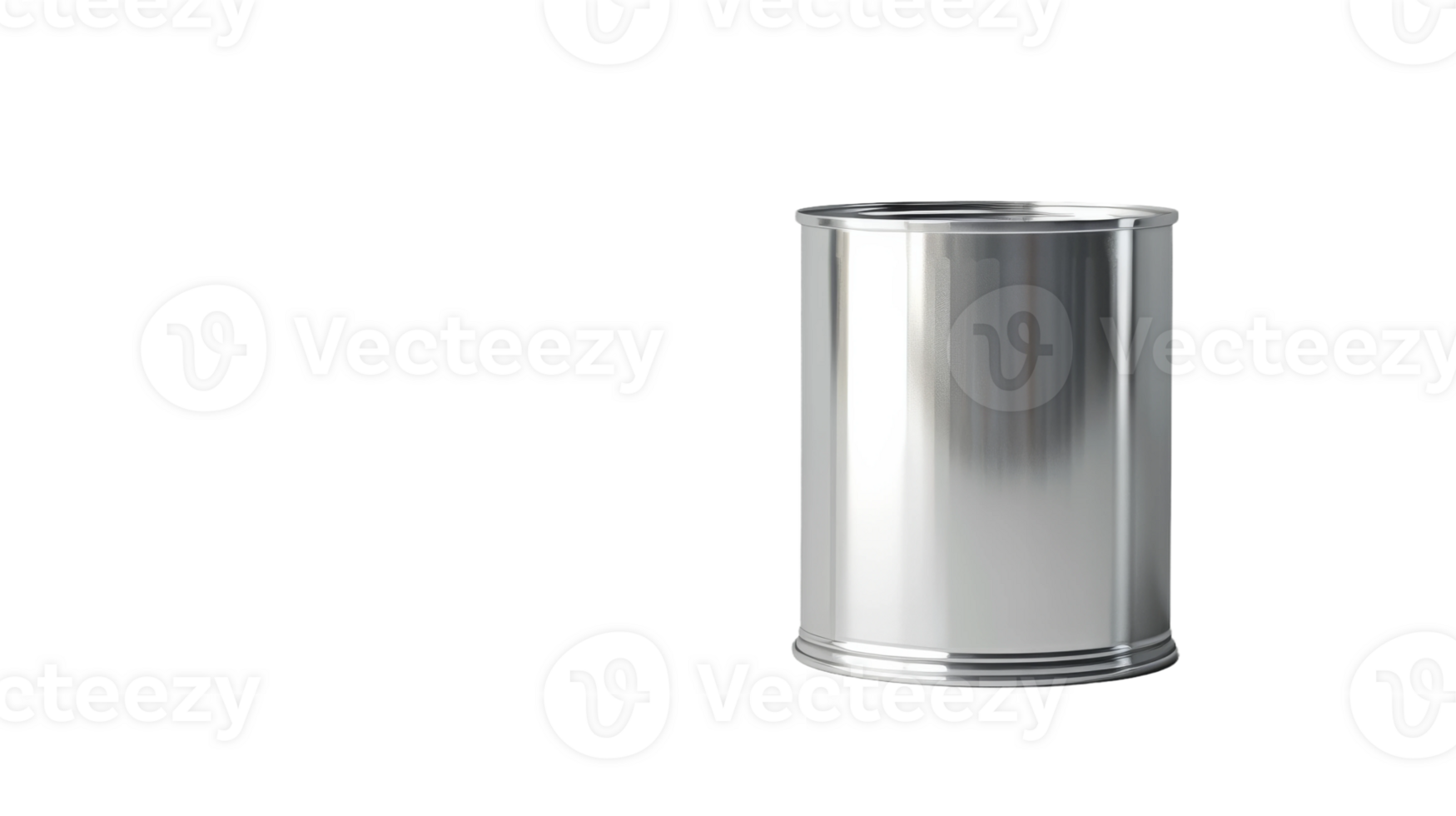 Empty tin can isolated isolated on the transparent background, Format png