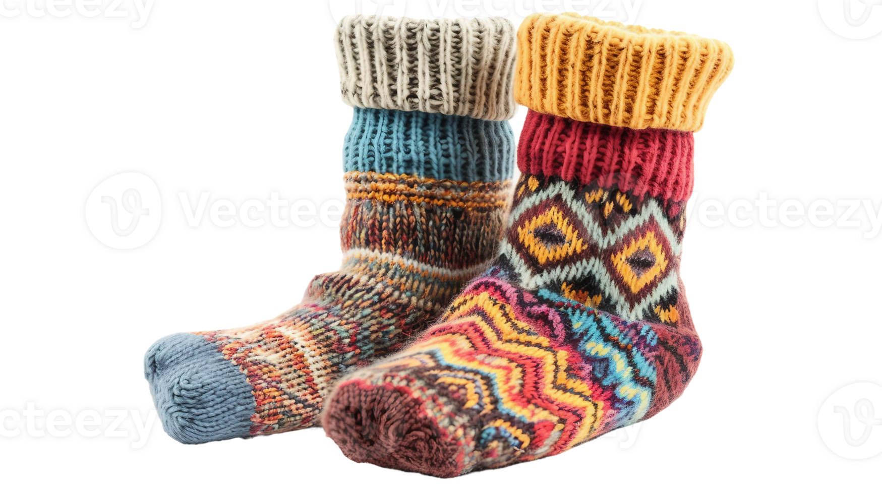 Wool Socks on Transparent Background png