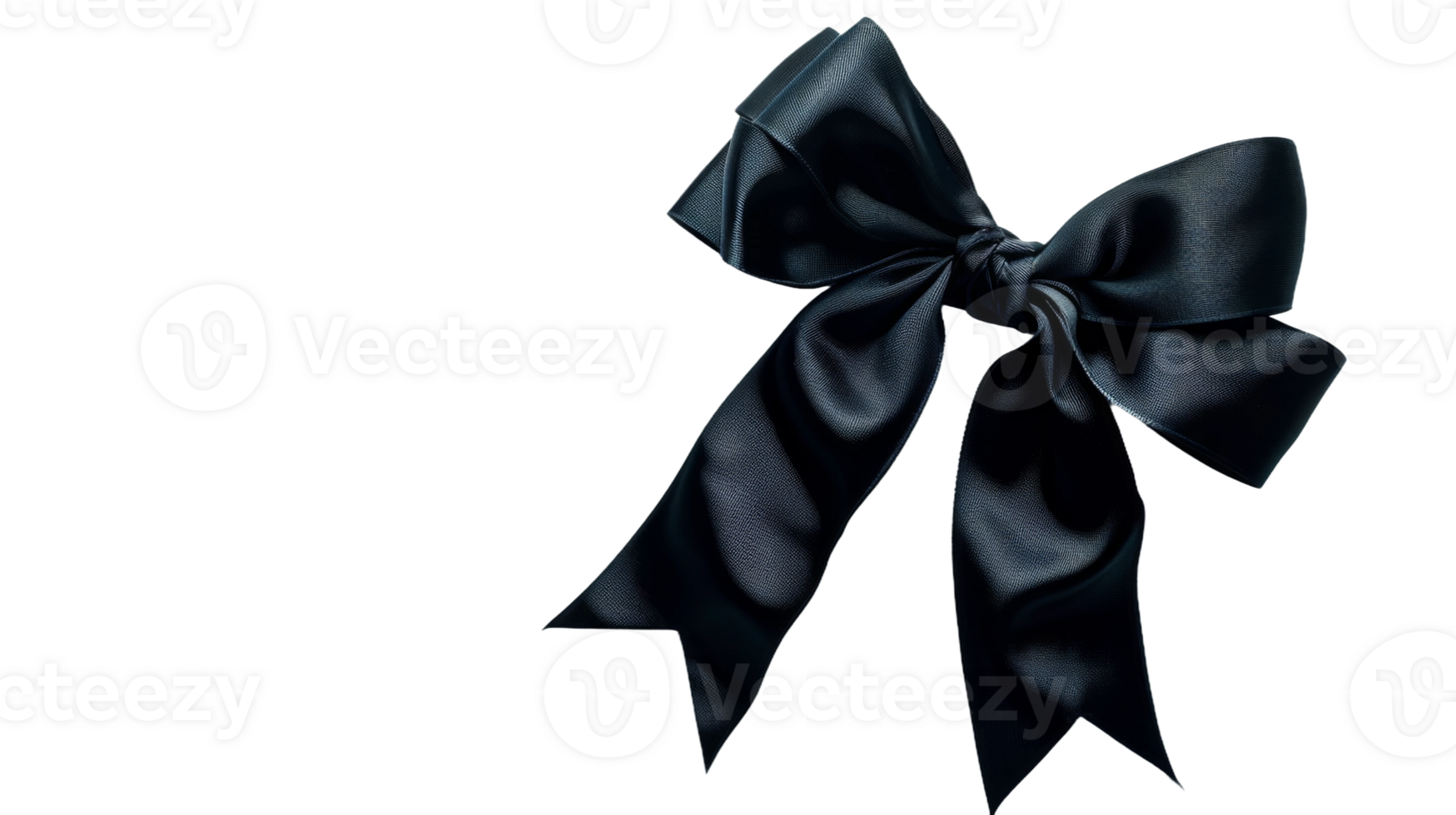 The Black Bow isolated on the transparent background, Format png