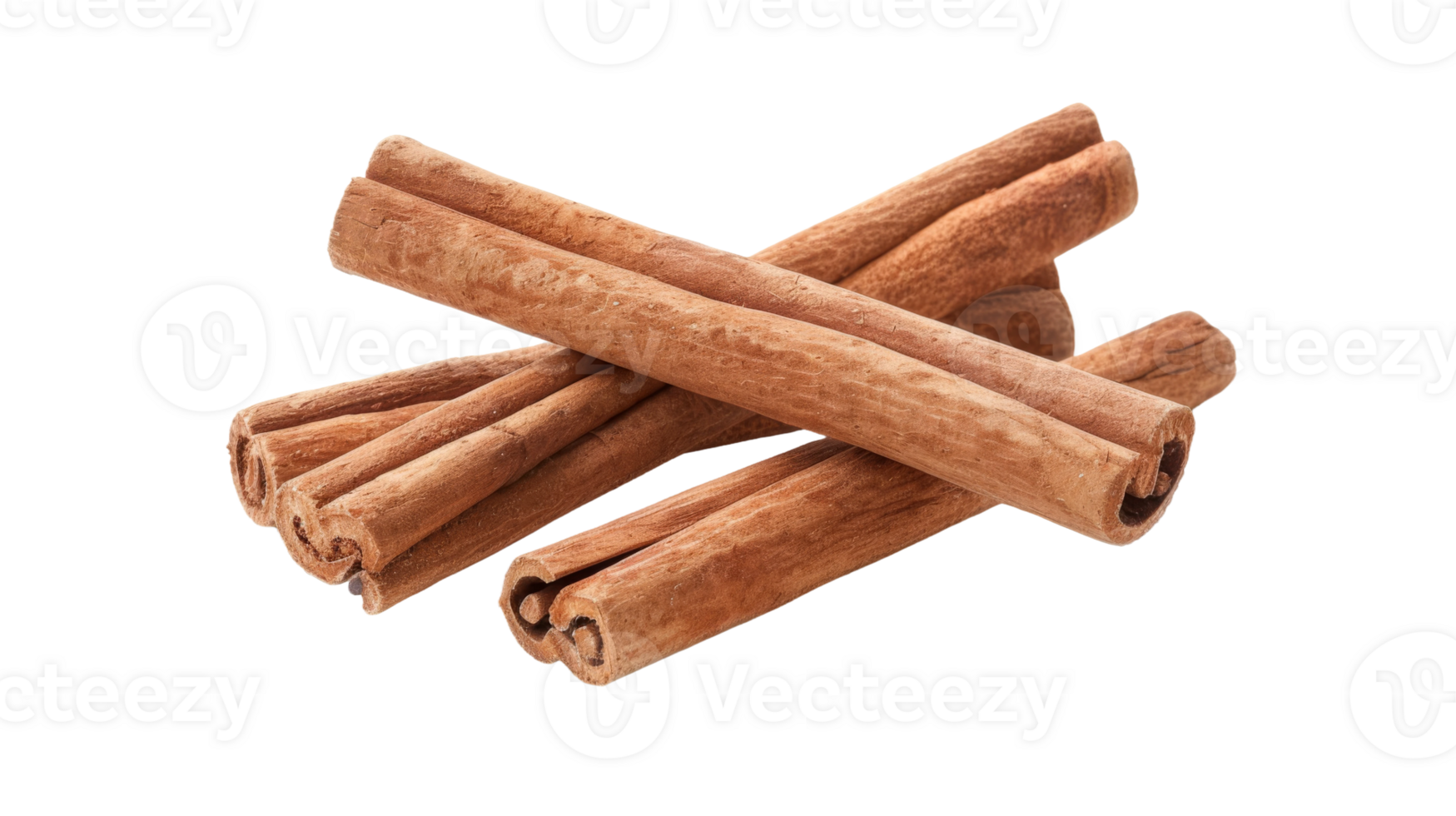 Cinnamon Sticks isolated on the transparent background, Format png
