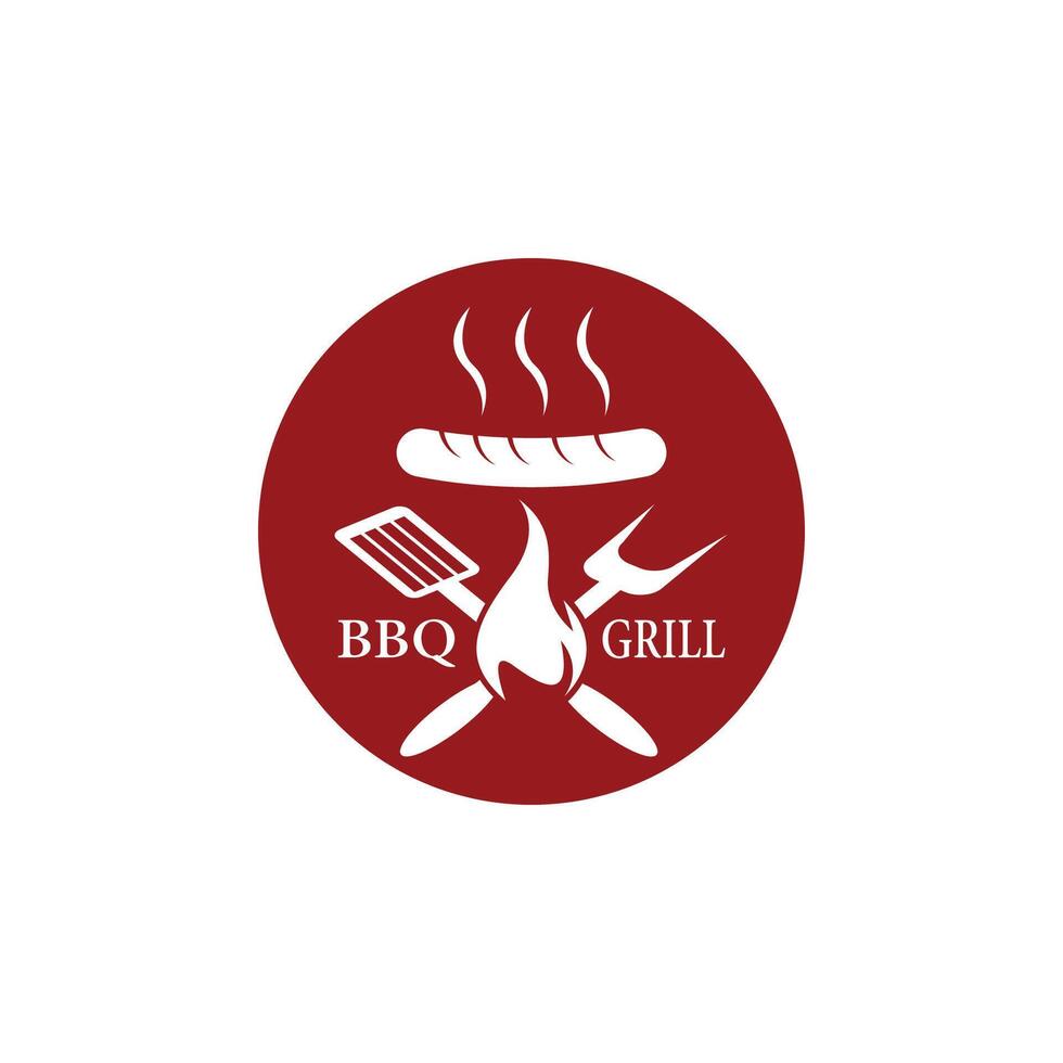 Barbeque grill illustration vector