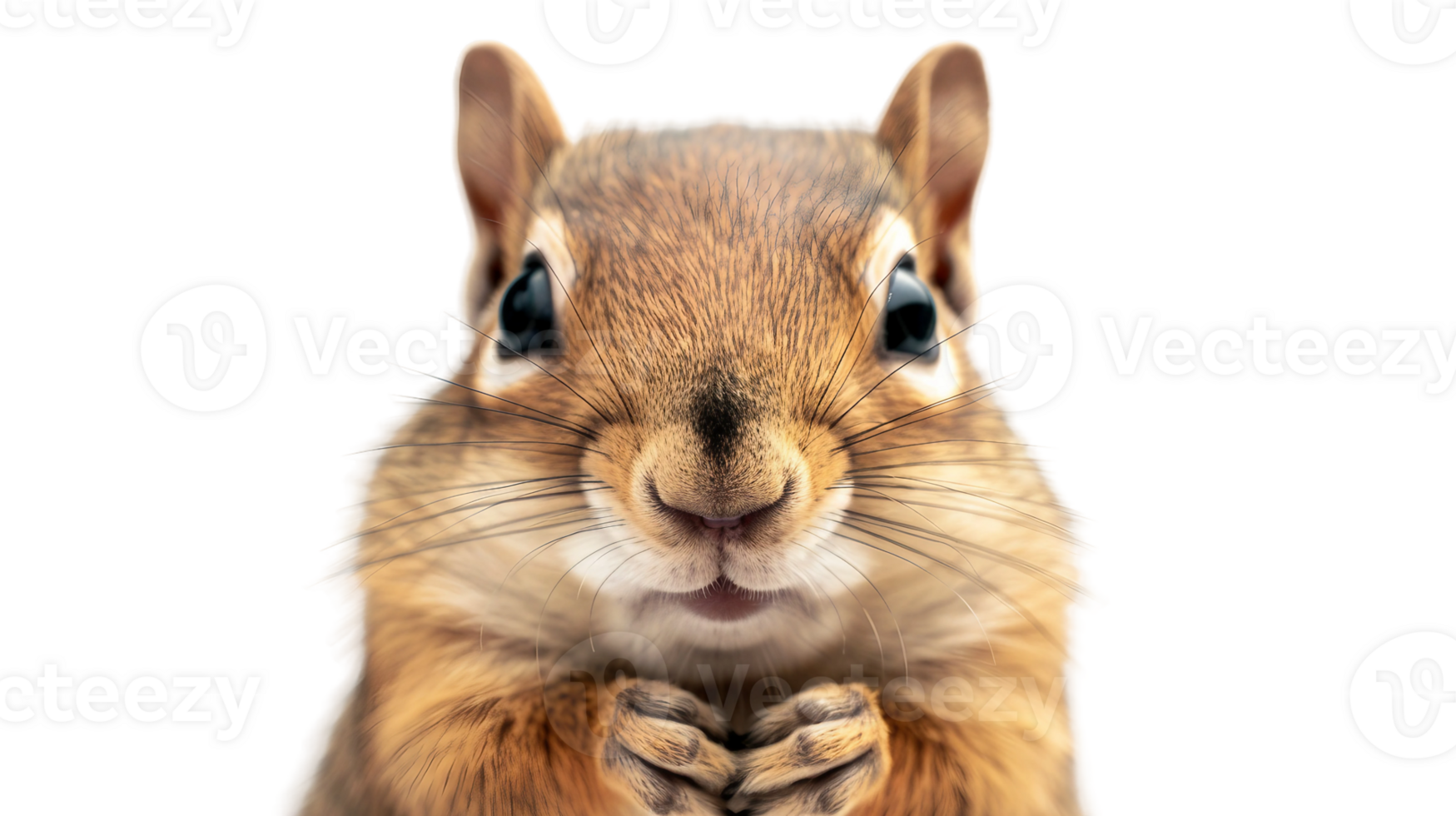 Cute Squirrel Portrait on Transparent Background png