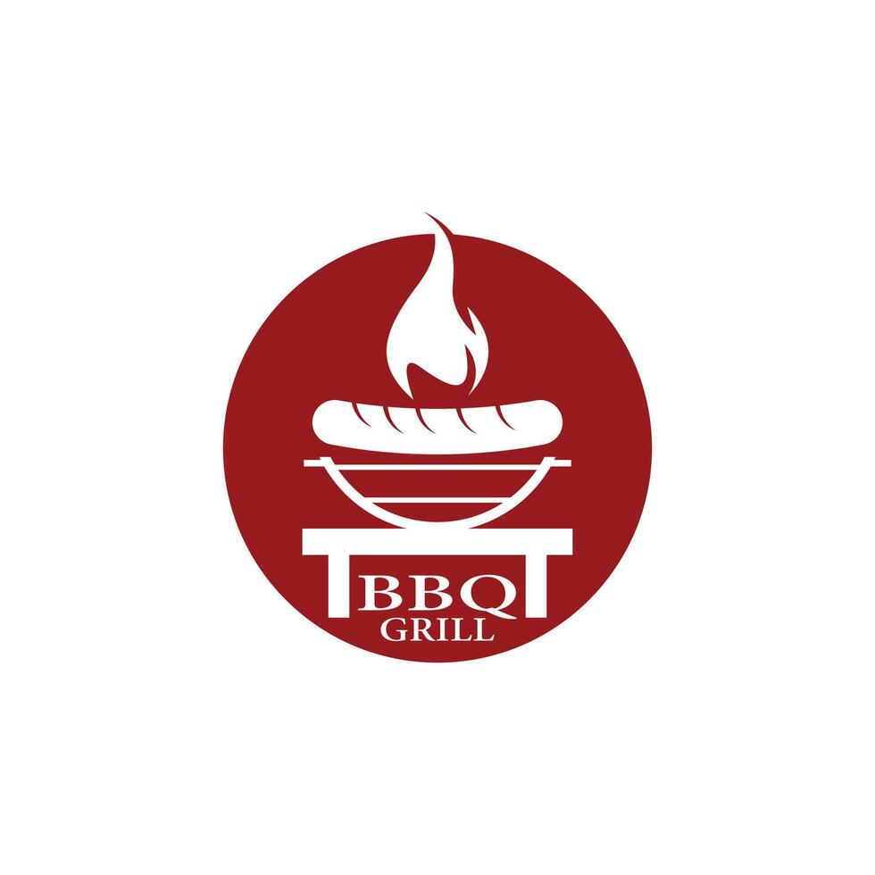 Barbeque grill illustration vector