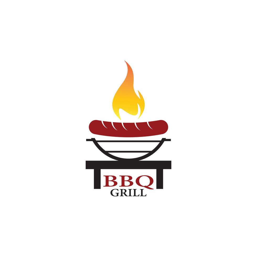 Barbeque grill illustration vector