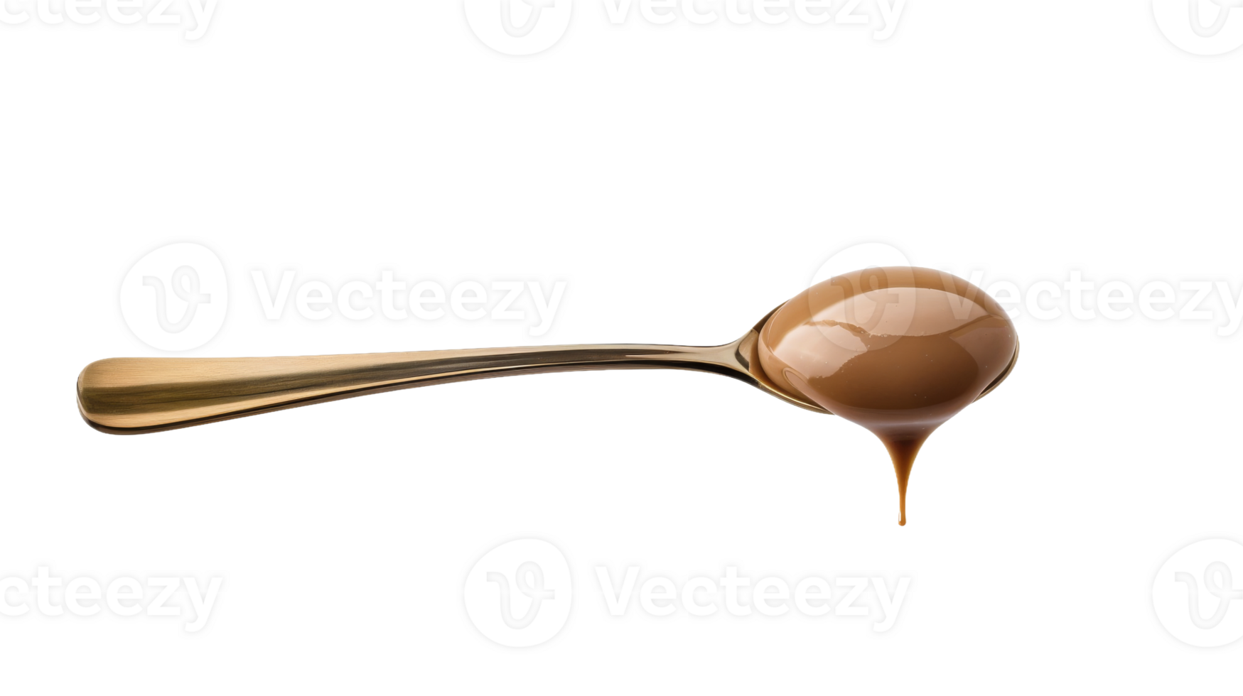 Peanut Butter Spoon isolated on the transparent background, Format png