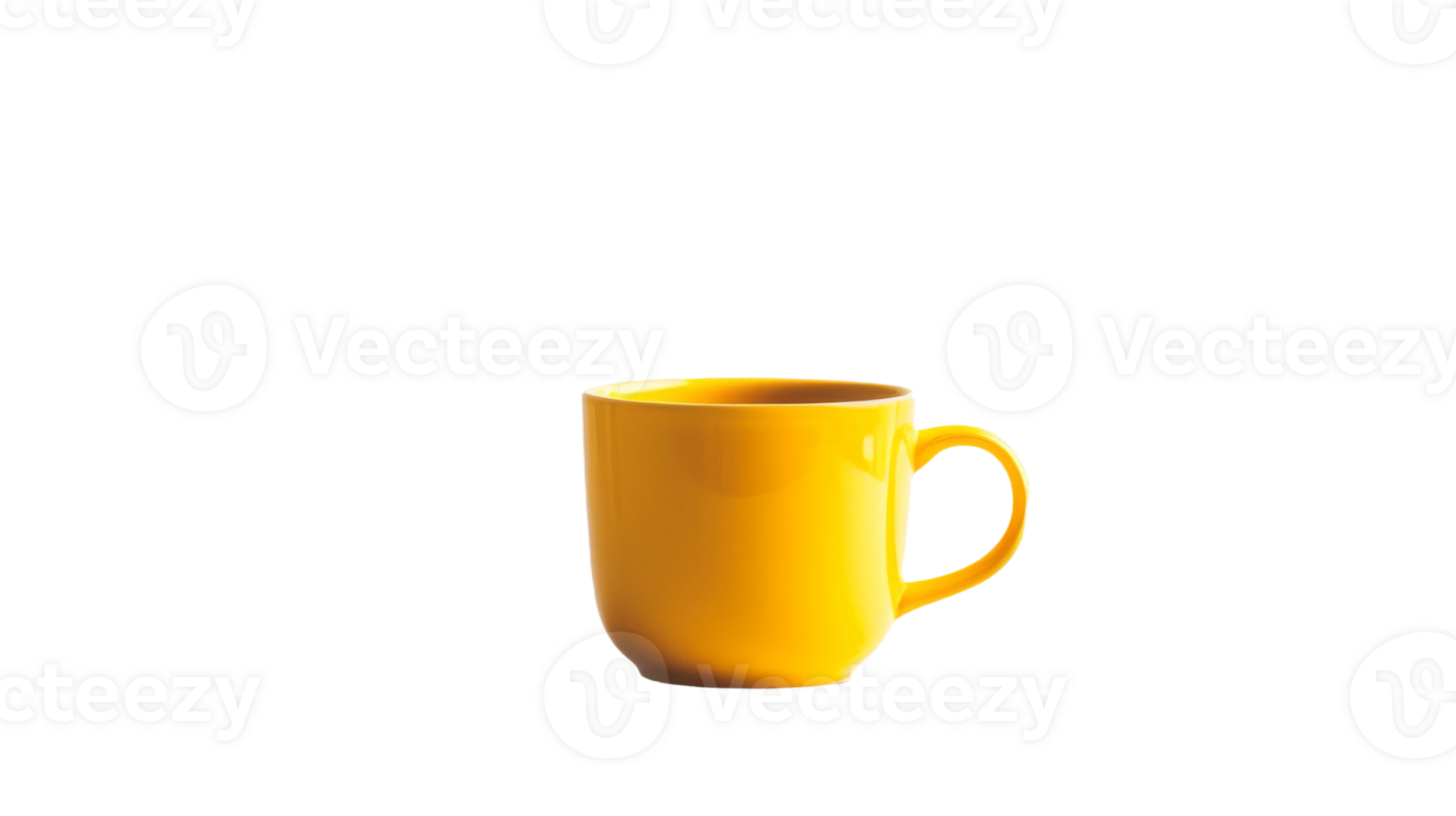 Cup of Yellow Tea isolated on the transparent background, Format png