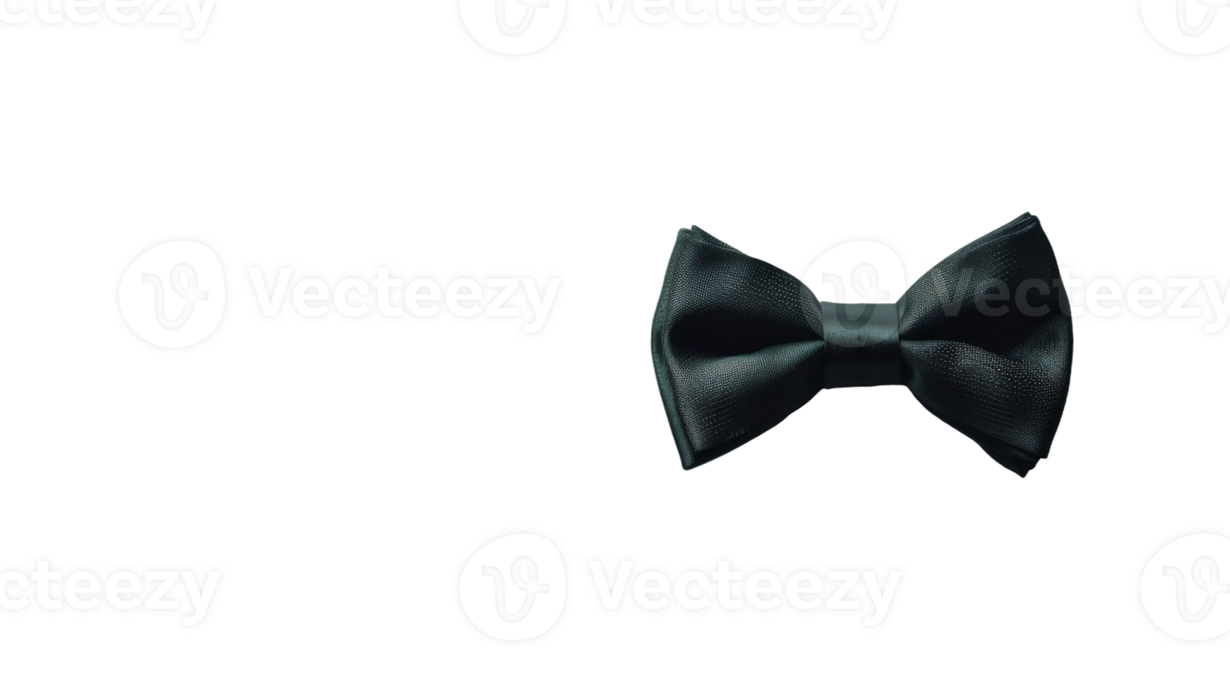 Black bow tie isolated on the transparent background, Format png