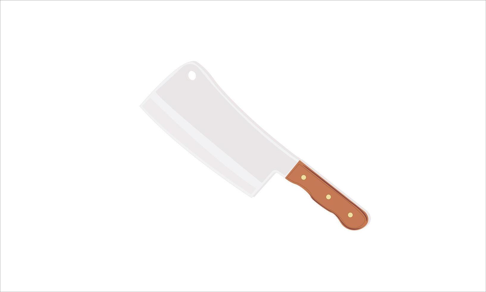 Cleaver knife isolated on white background vector