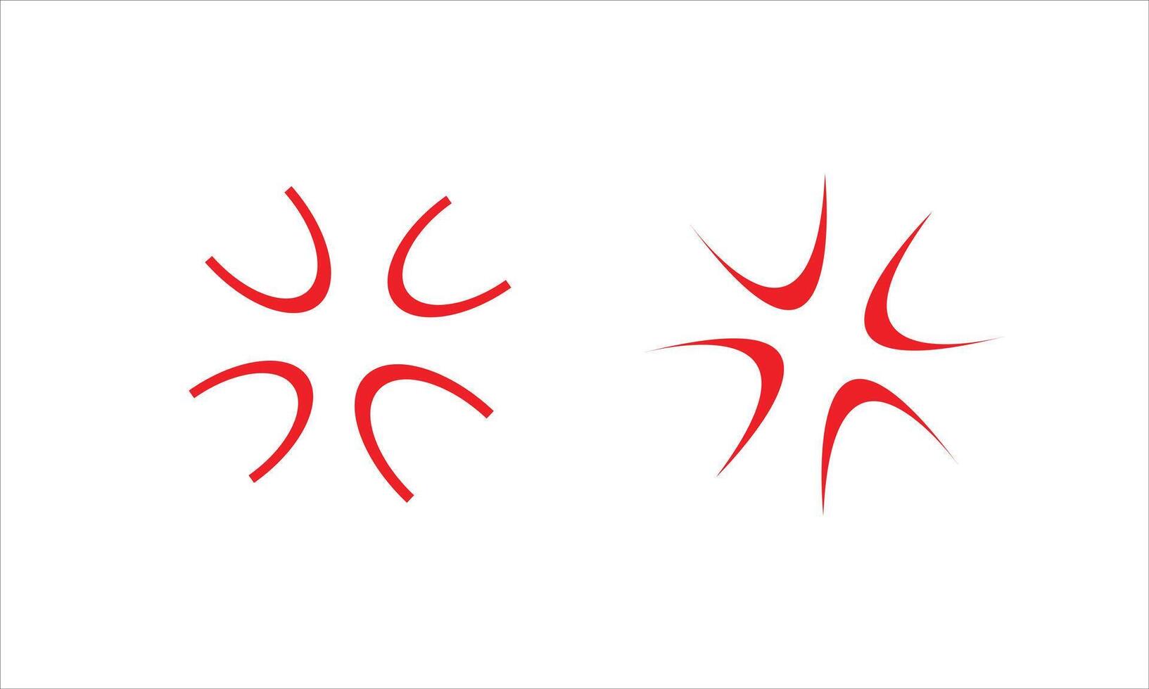 Anger Signs Red On White Background vector