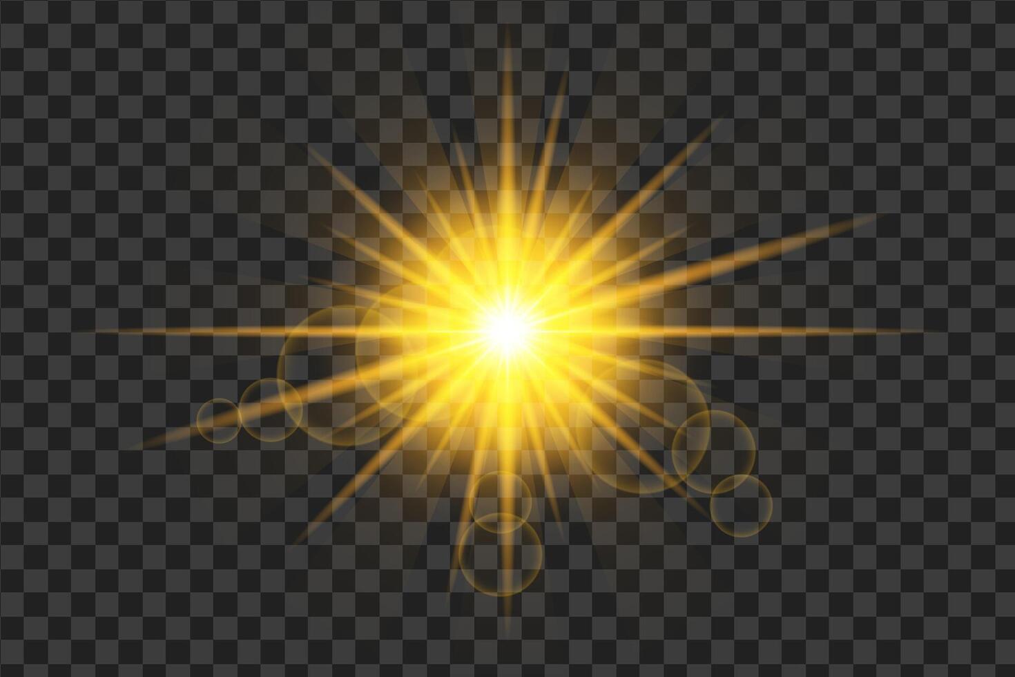 Sun rays isolated background. vector