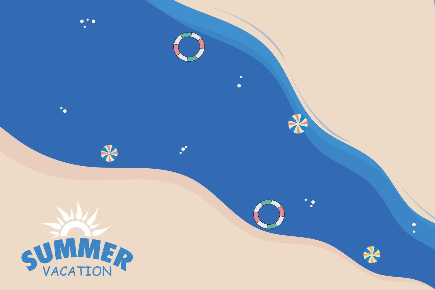 verano vacaciones playa tema resumen antecedentes. verano temporada bandera, póster diseño vector