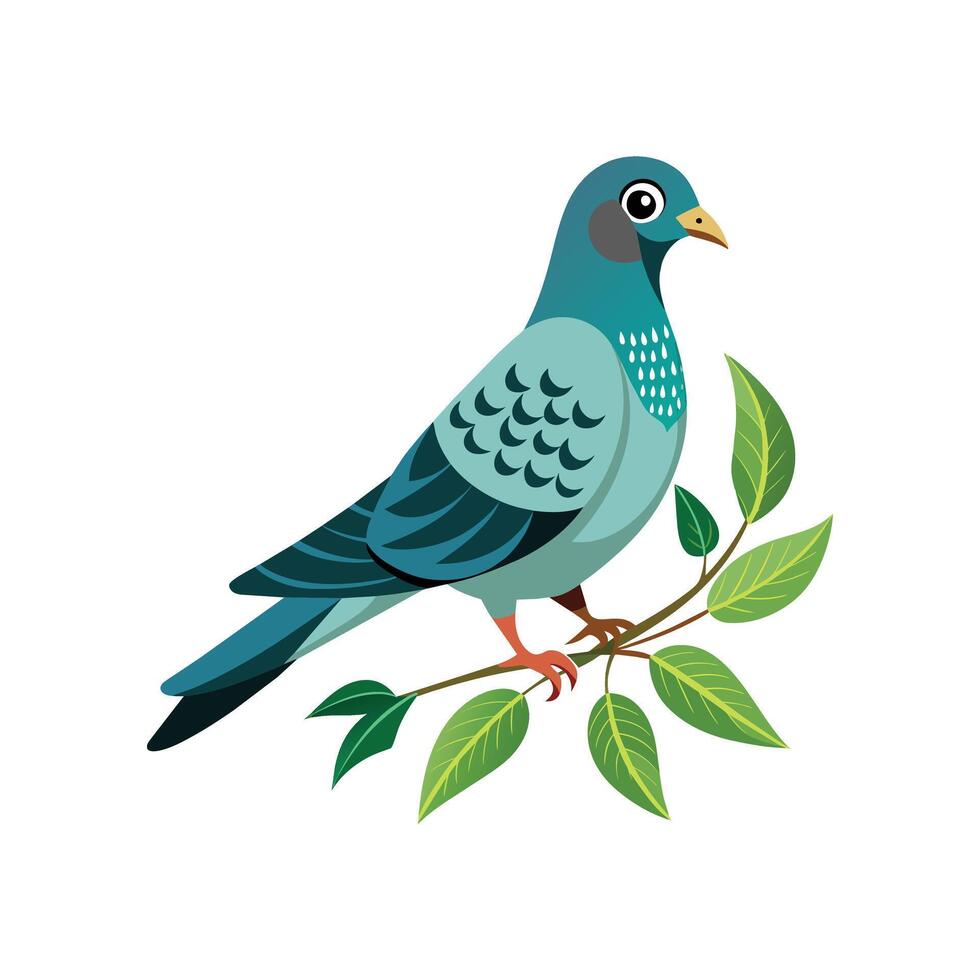 realista paloma-pájaro concepto ilustración vector