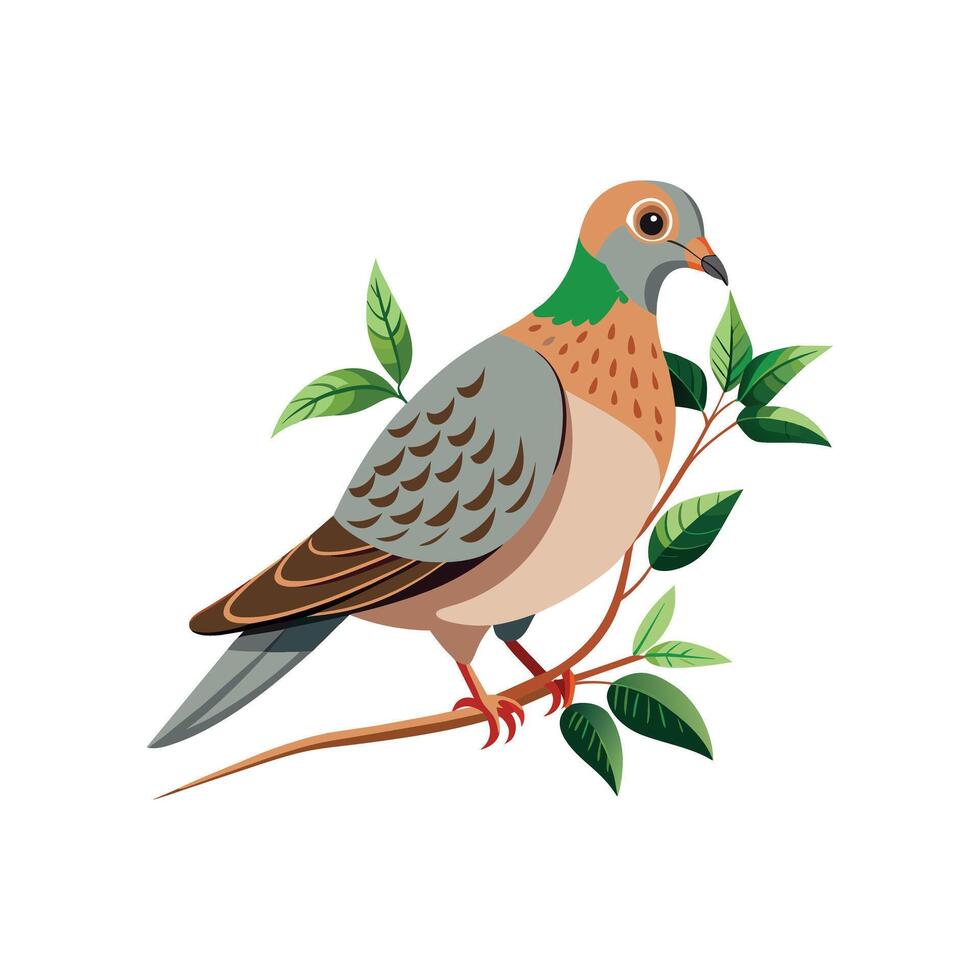 Realistic pigeon-bird concept illustration vector