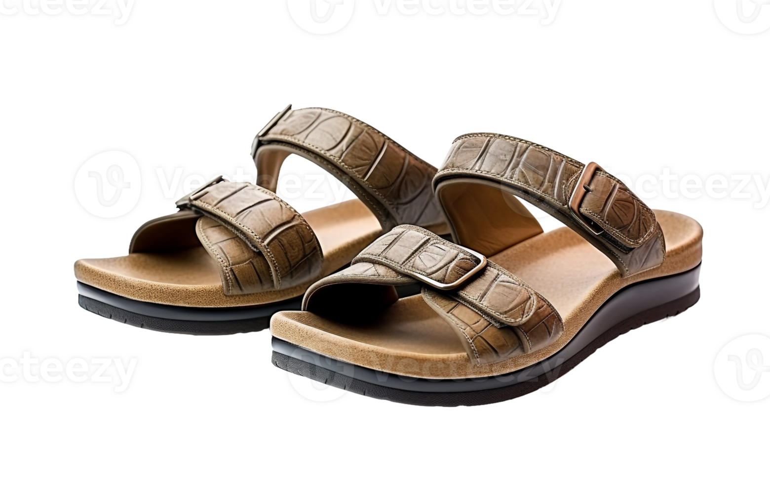 Casual Slip-On Sandals with Comfy Footbed On Transparent Background png