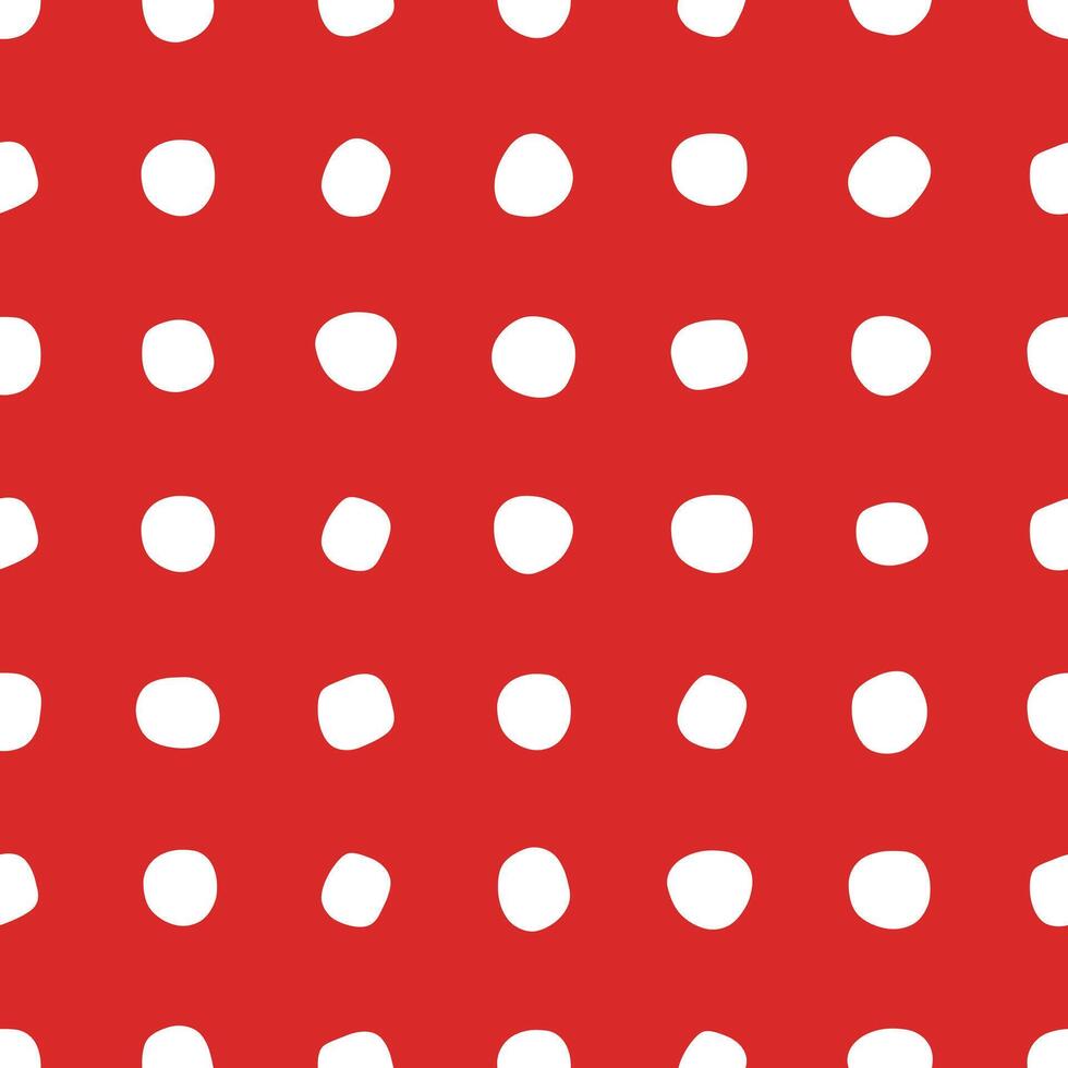 Seamless Tiling Hand Drawn Cartoon Polka Dot Pattern vector