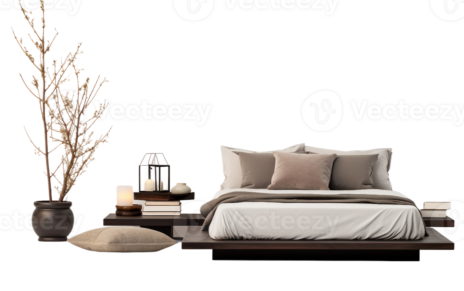 Creating Zen Vibes in Your Bedroom Sanctuary On Transparent Background png