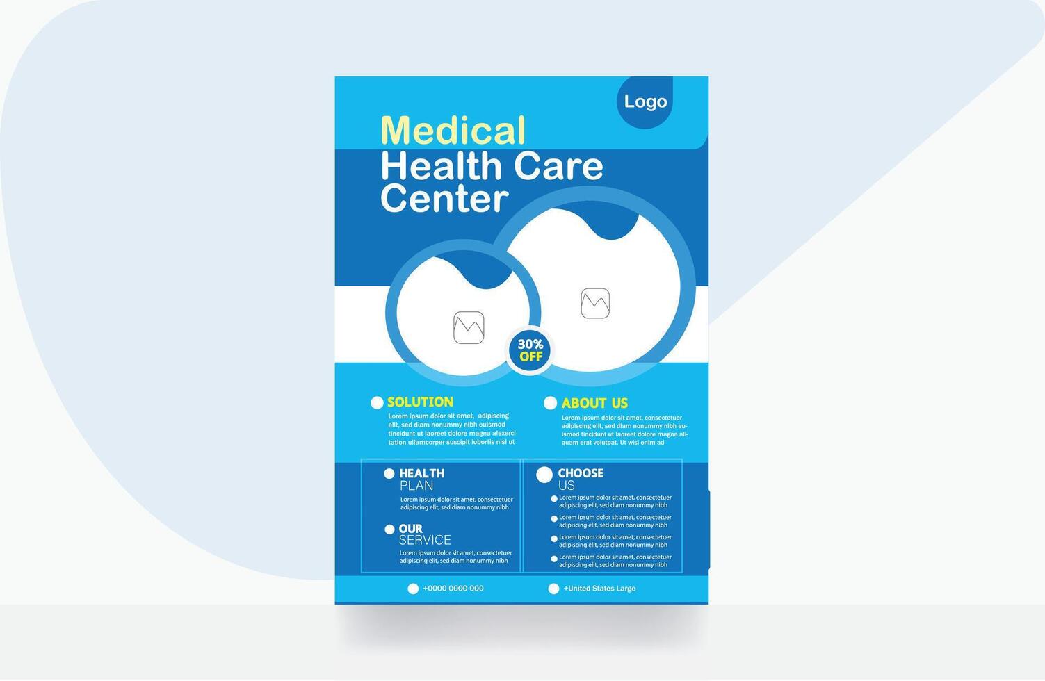 medical flyer healthcare brochure design template vector