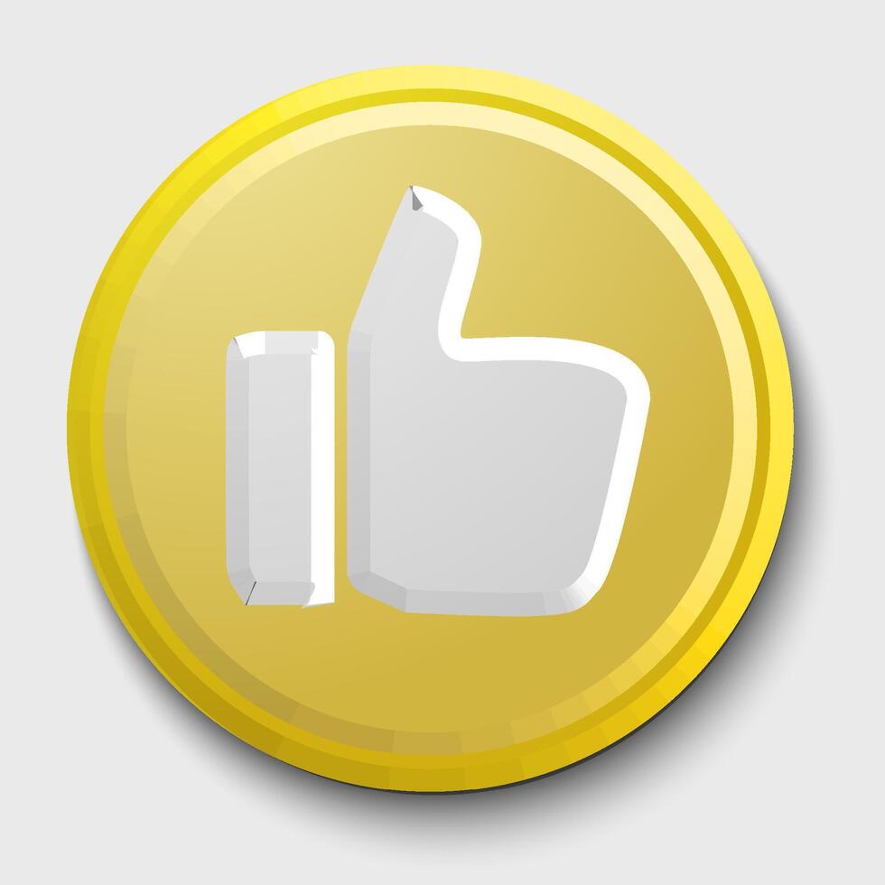 Like icon 3D illustration vector