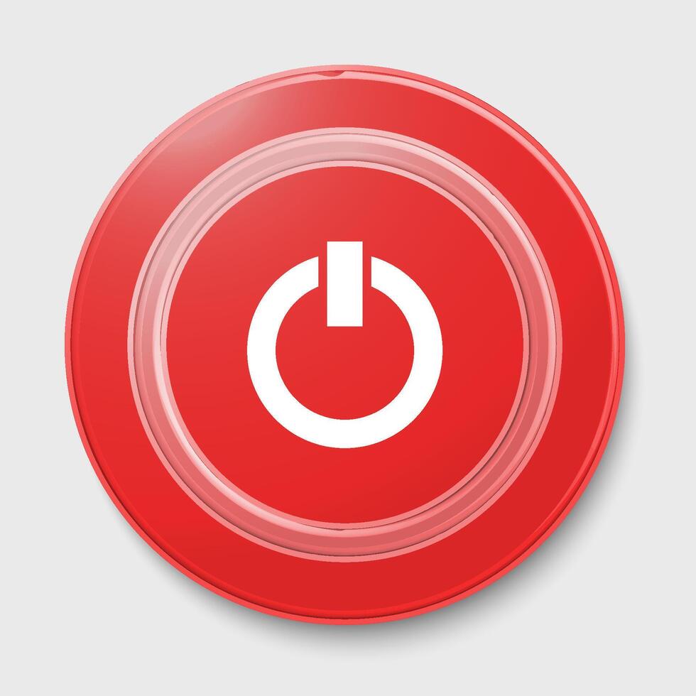 Power button icon 3D collection vector
