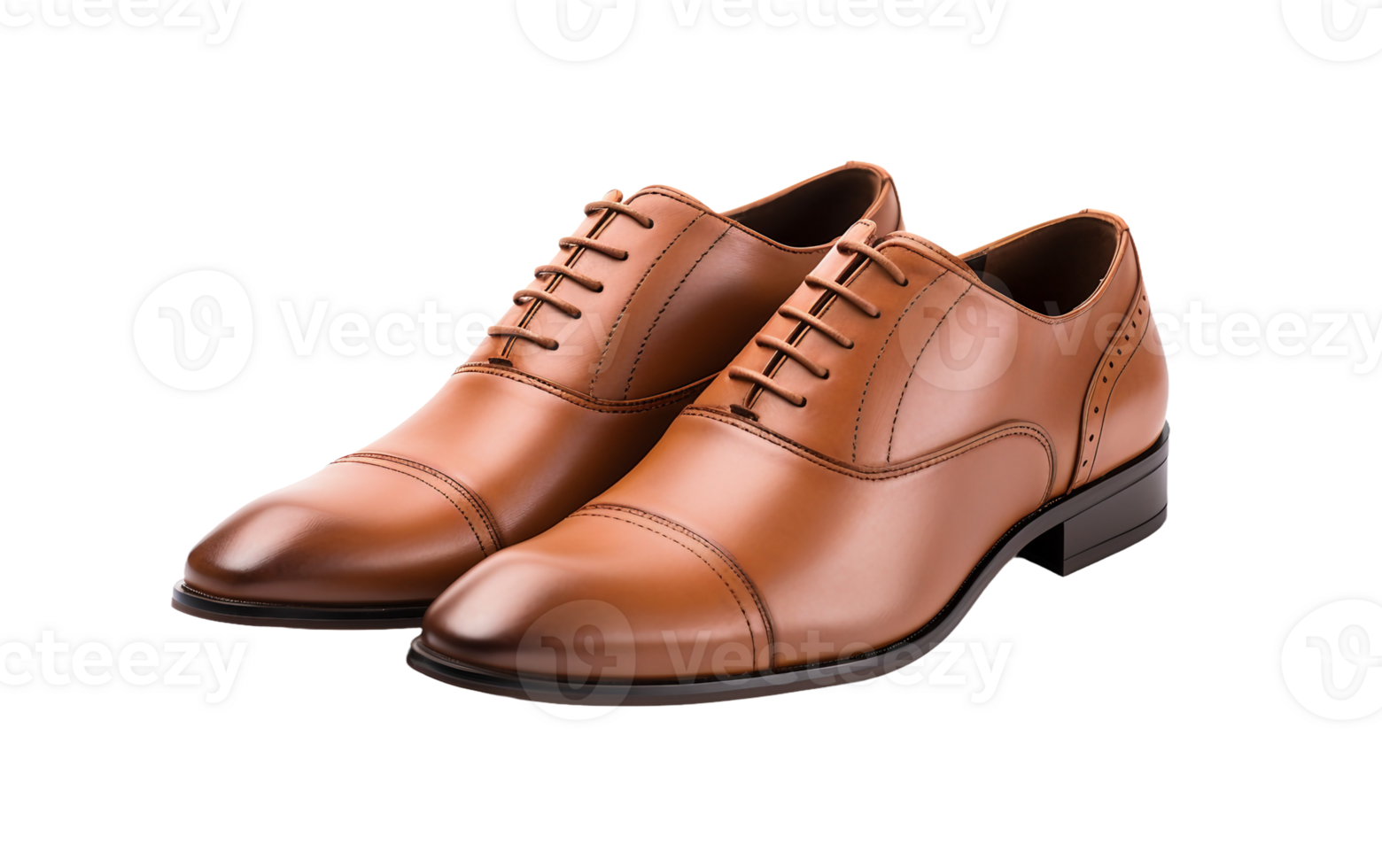 Classic Brown Oxford Shoes On Transparent Background png