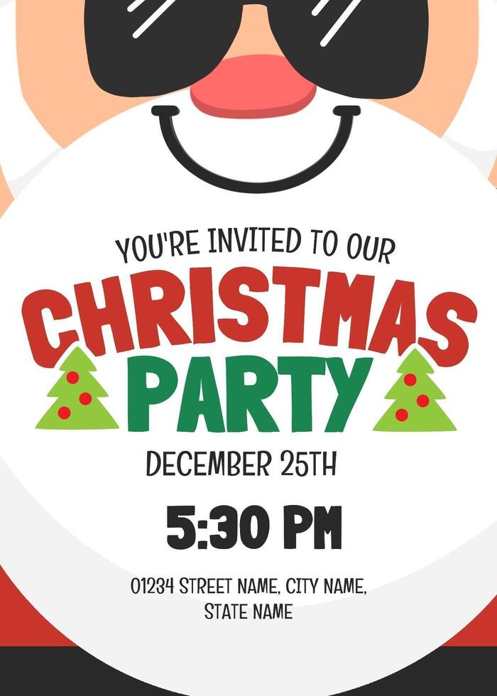 Invitation to Christmas Party Card Template