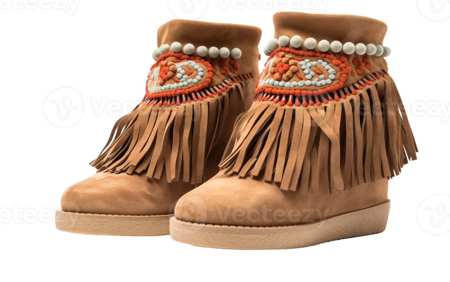 Fringe Ankle Boots On Transparent Background png