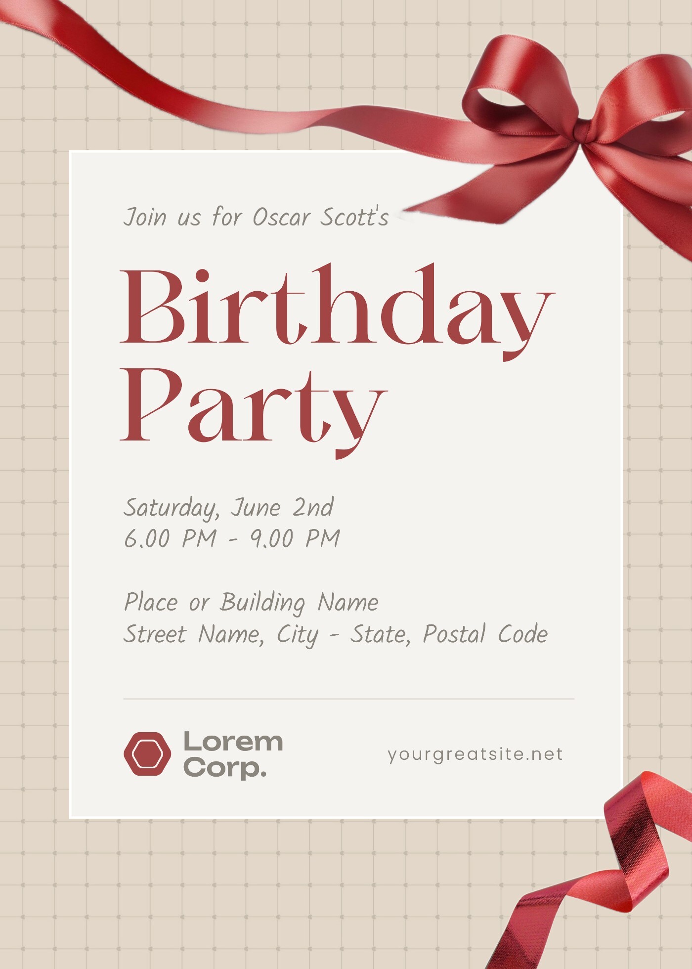 Birthday Invitation Card 43345242 Template