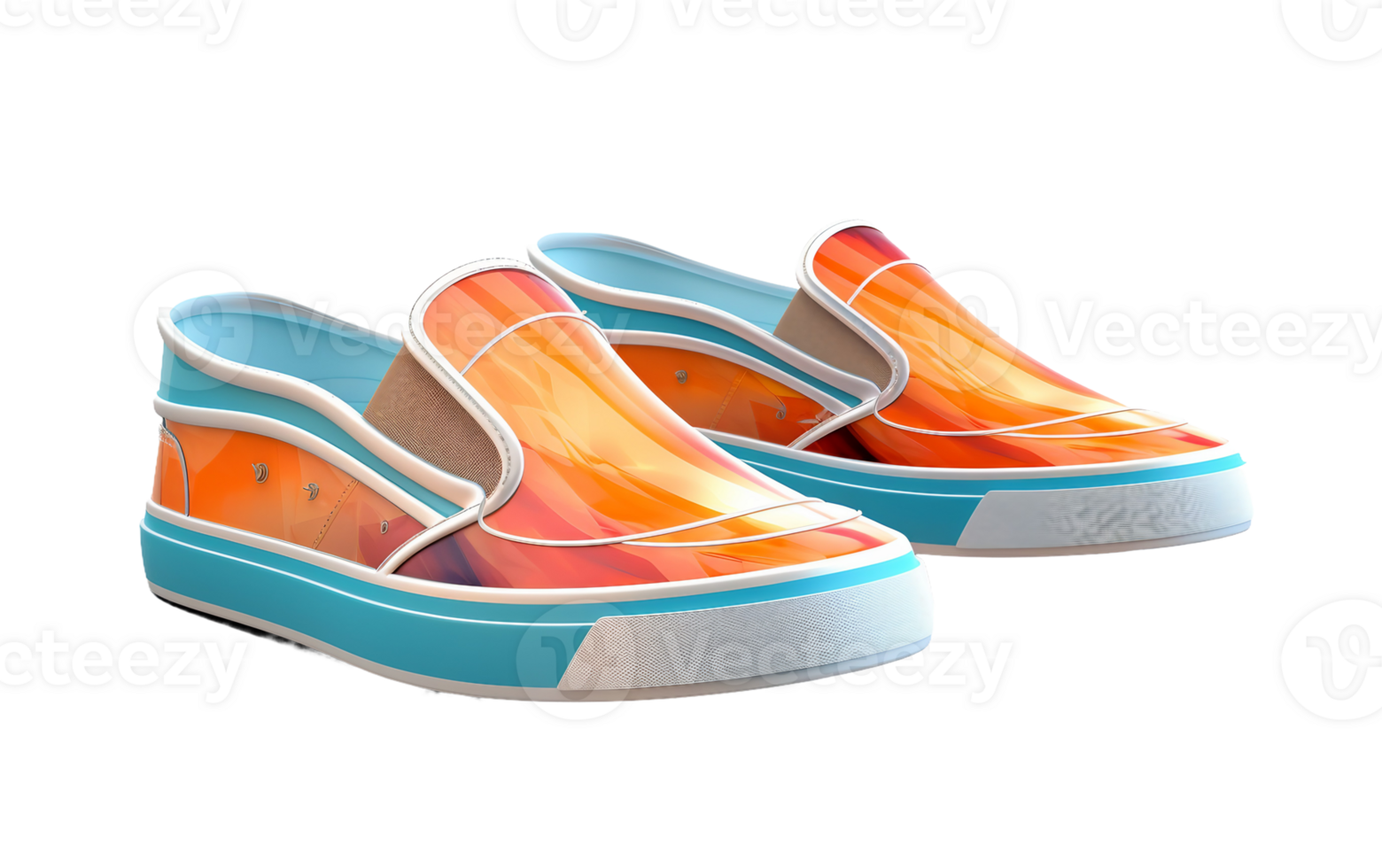 Evolution of Slip-Ons Shoes On Transparent Background png