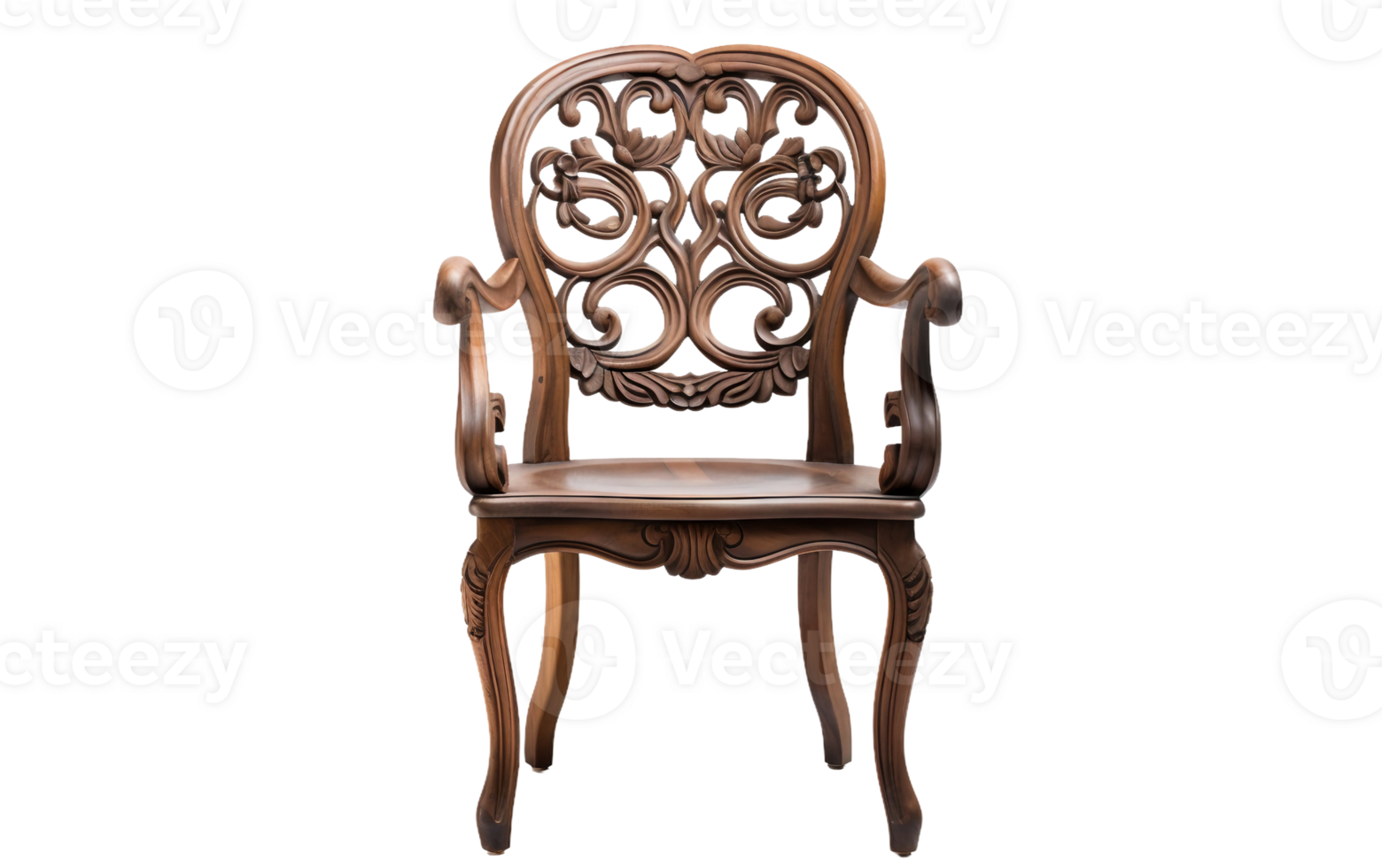 Reminiscing with an Aged Wooden Chair On Transparent Background png