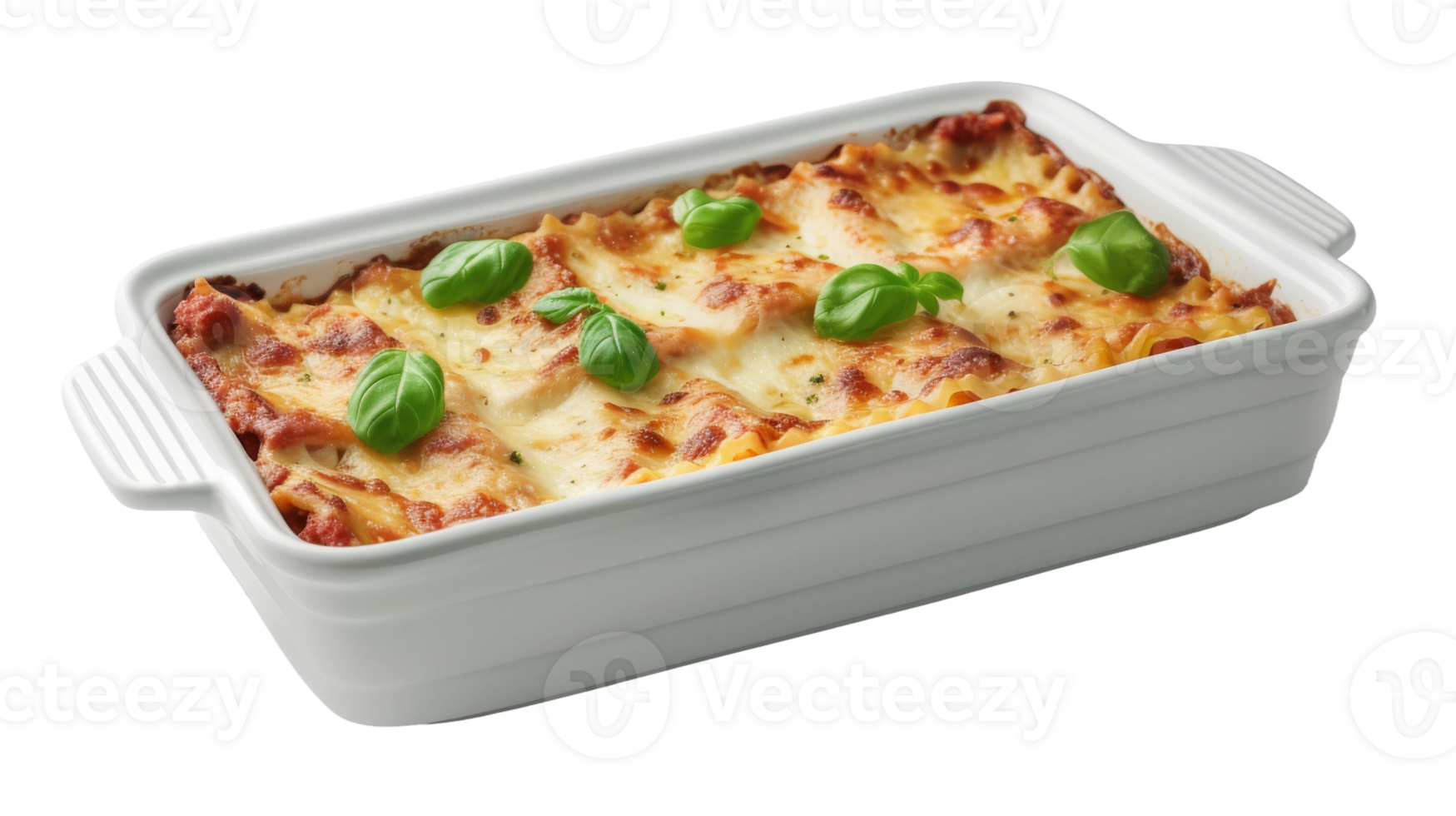 The Perfect Lasagna Dish, on transparent background, format png
