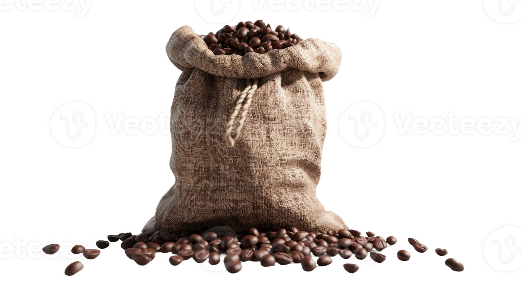 A Sack of Coffee, on transparent background, format png