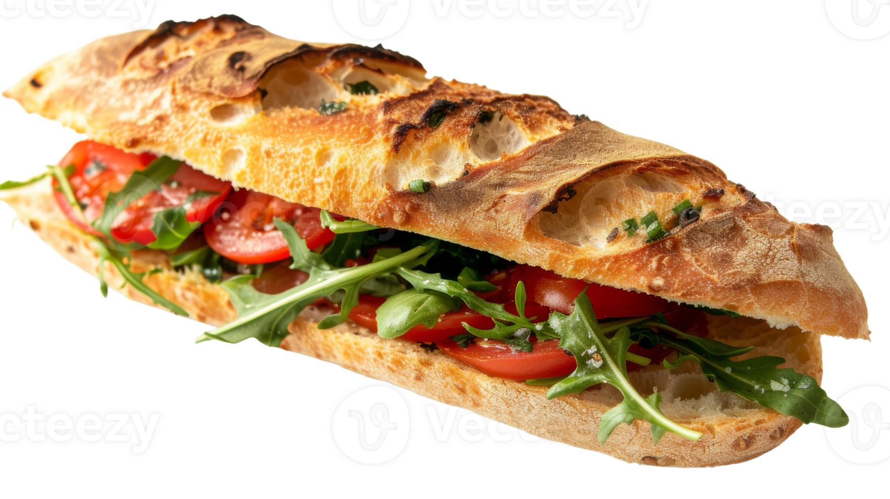 Ciabatta Delight, on transparent background, format png
