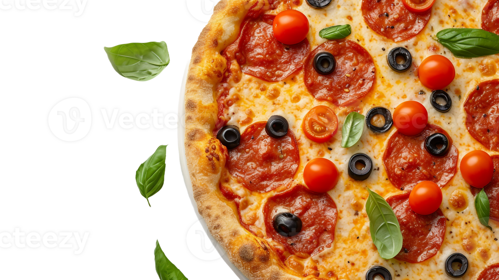 exclusivo Visão do italiano pizza em transparente fundo png