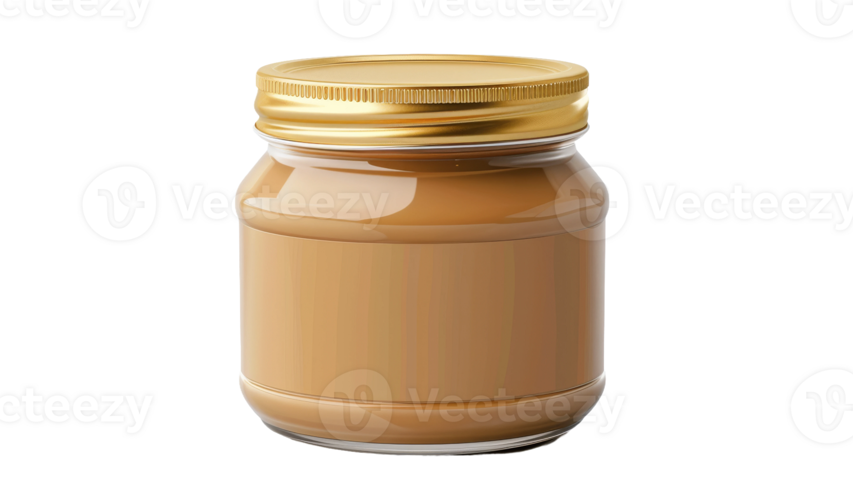 Jar of peanut butter, on transparent background, format png