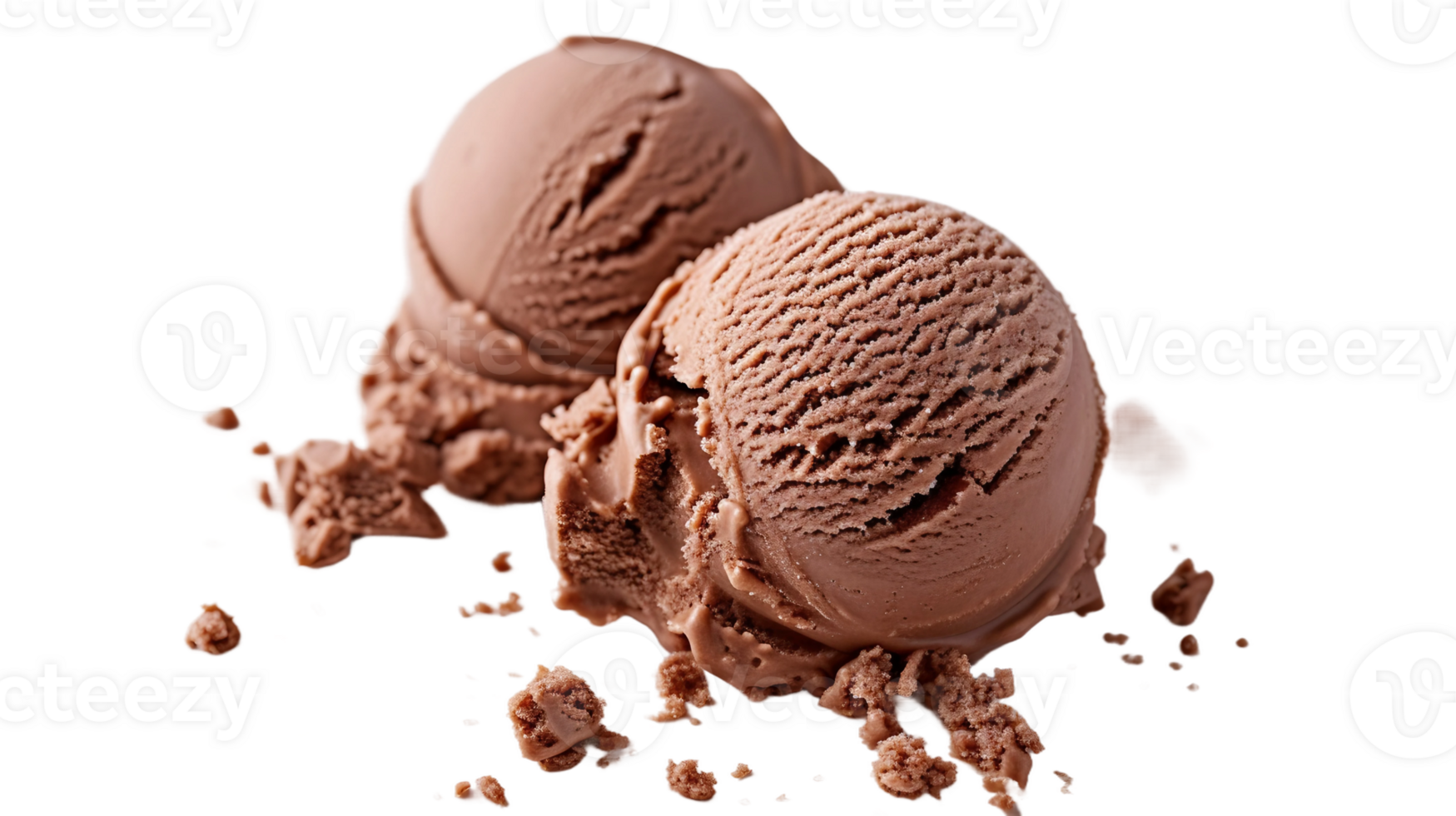 Chocolate Ice Cream Delicacy on Transparent Background png