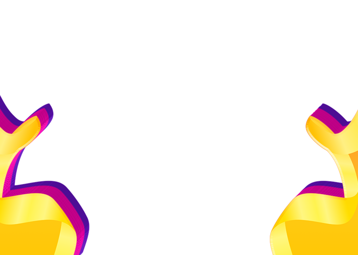 Abstract realistic modern frame yellow 3d style png