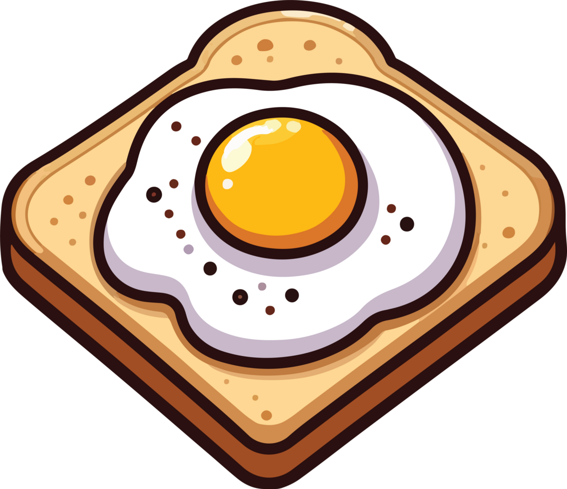 Fried Egg on Toast png