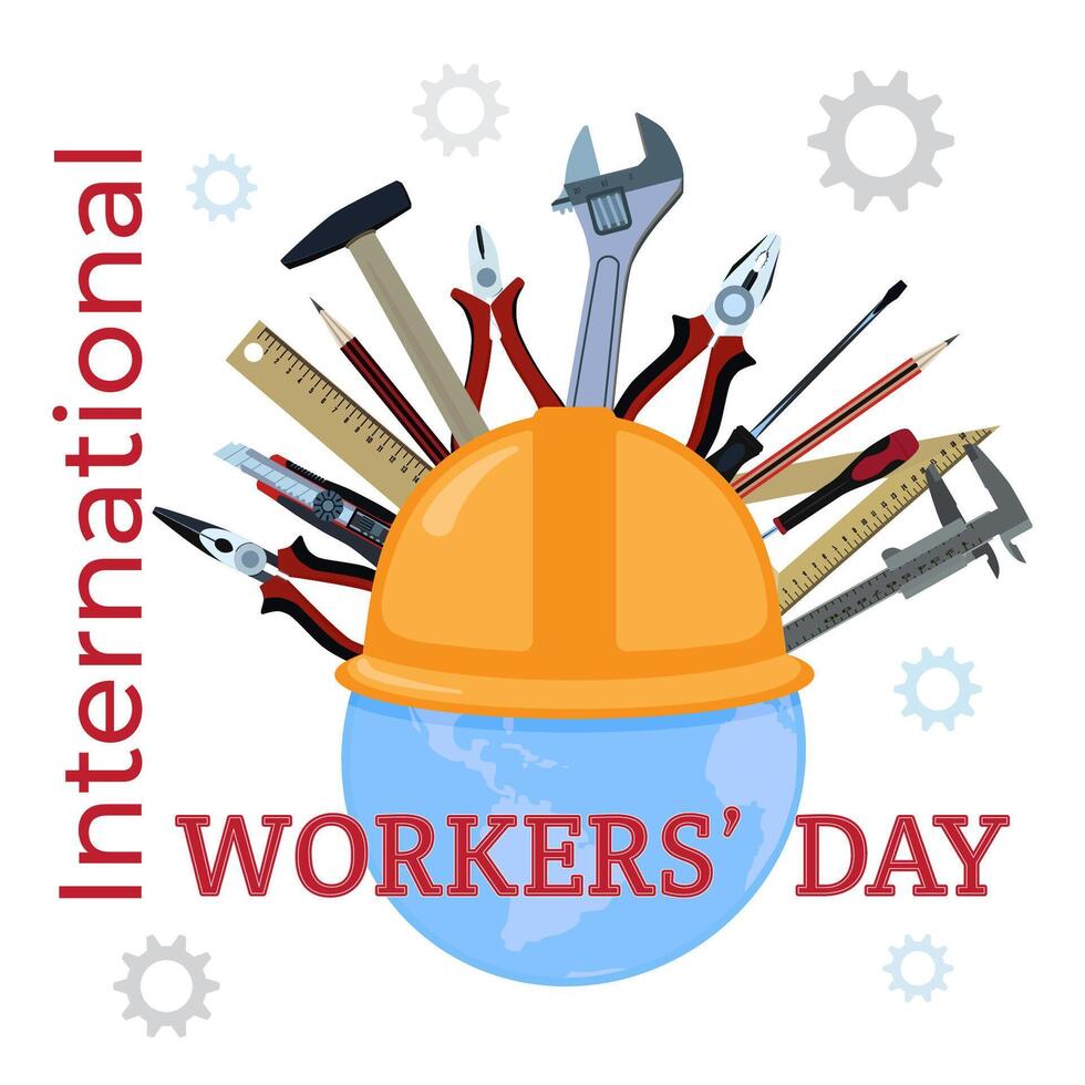 International Workers Day Banner, Sign vector