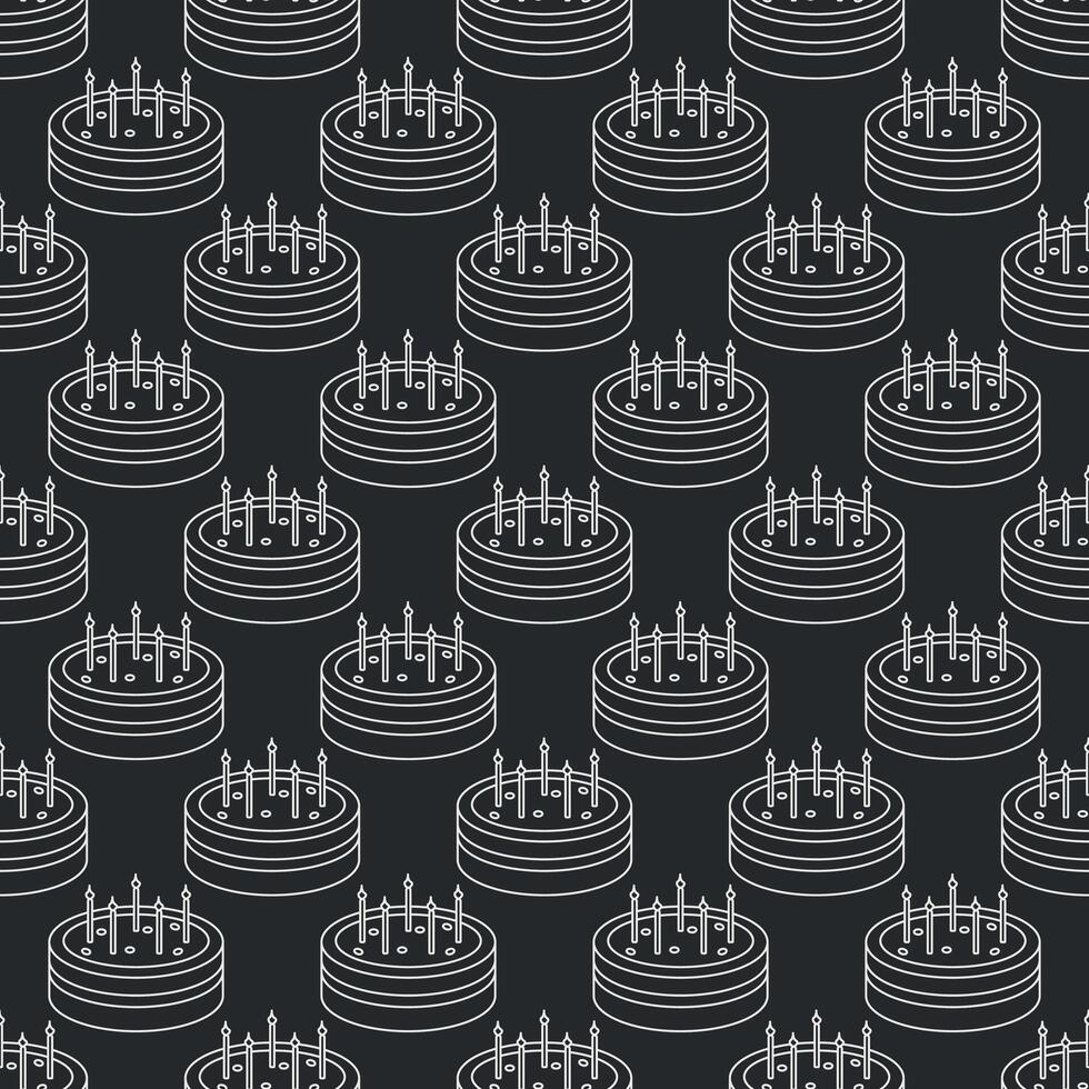 Happy birthday pattern. Seamless birthday background vector