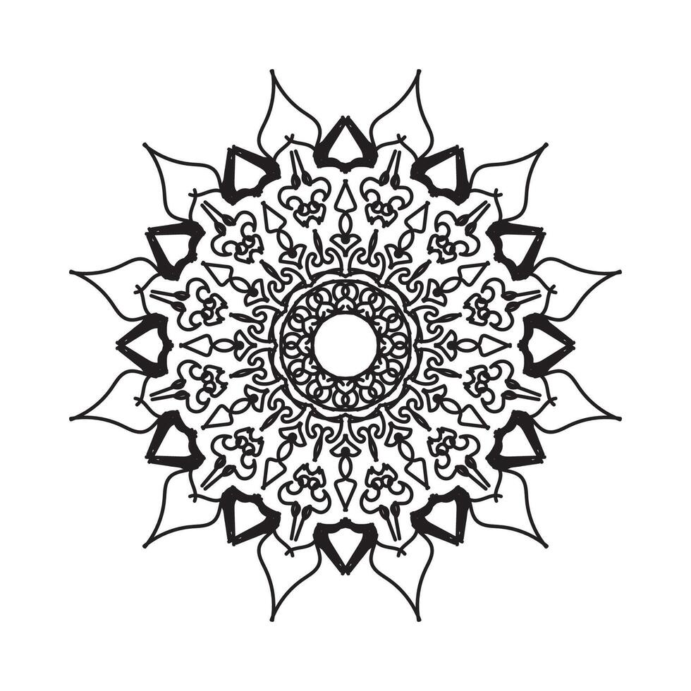 Circular pattern mandala art decoration elements. vector