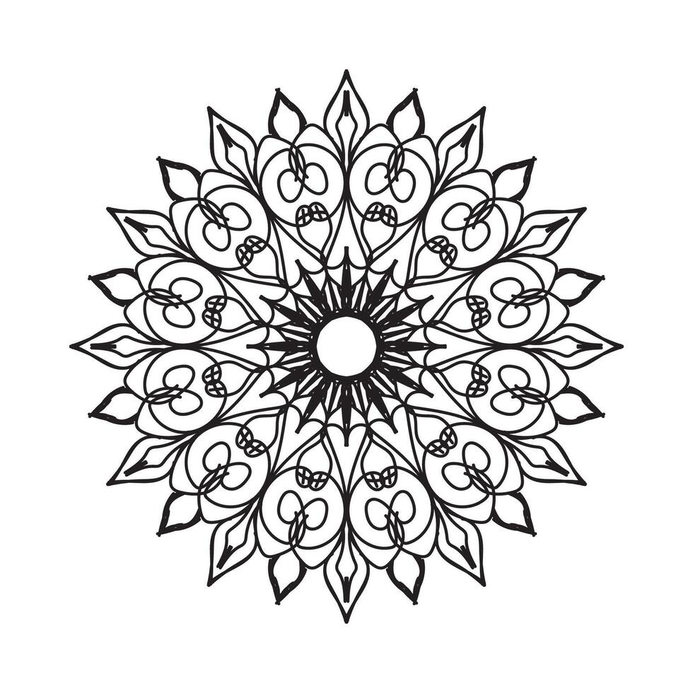 Circular pattern mandala art decoration elements. vector