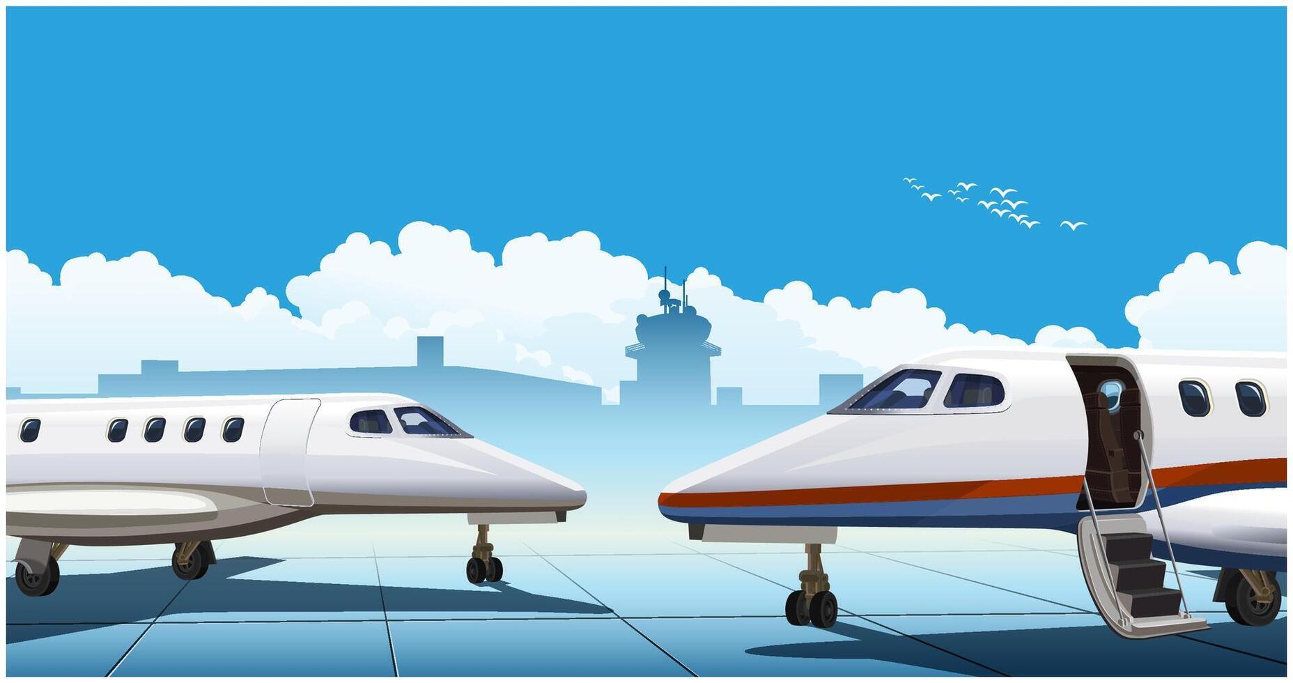 Modern Business Jets vector