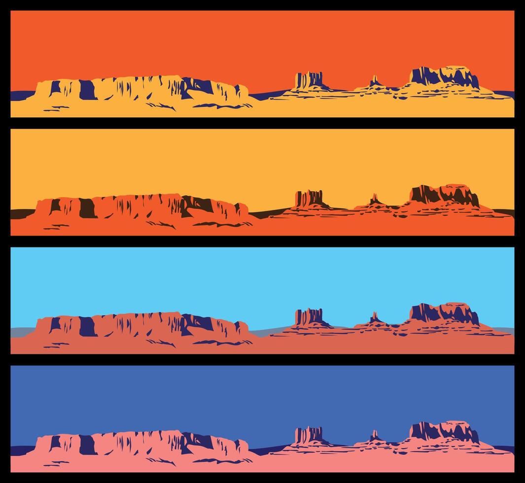 Wild West mini set vector