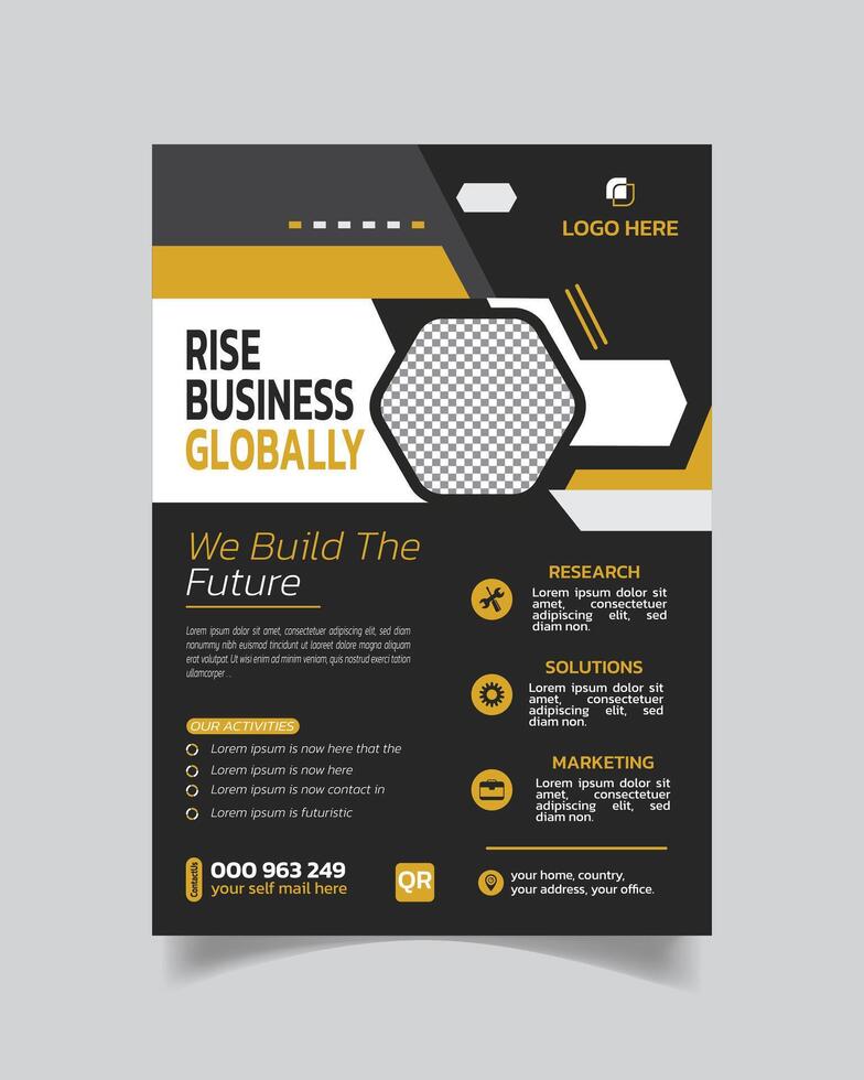 Premium Corporate Marketing Flyer and Luxury Business Leaflet or Wonderful Business Poster vector