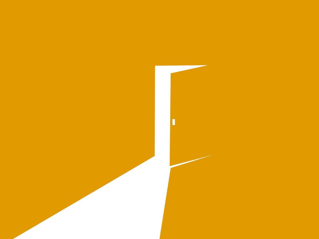 Open door. Entrance or exit icon vector